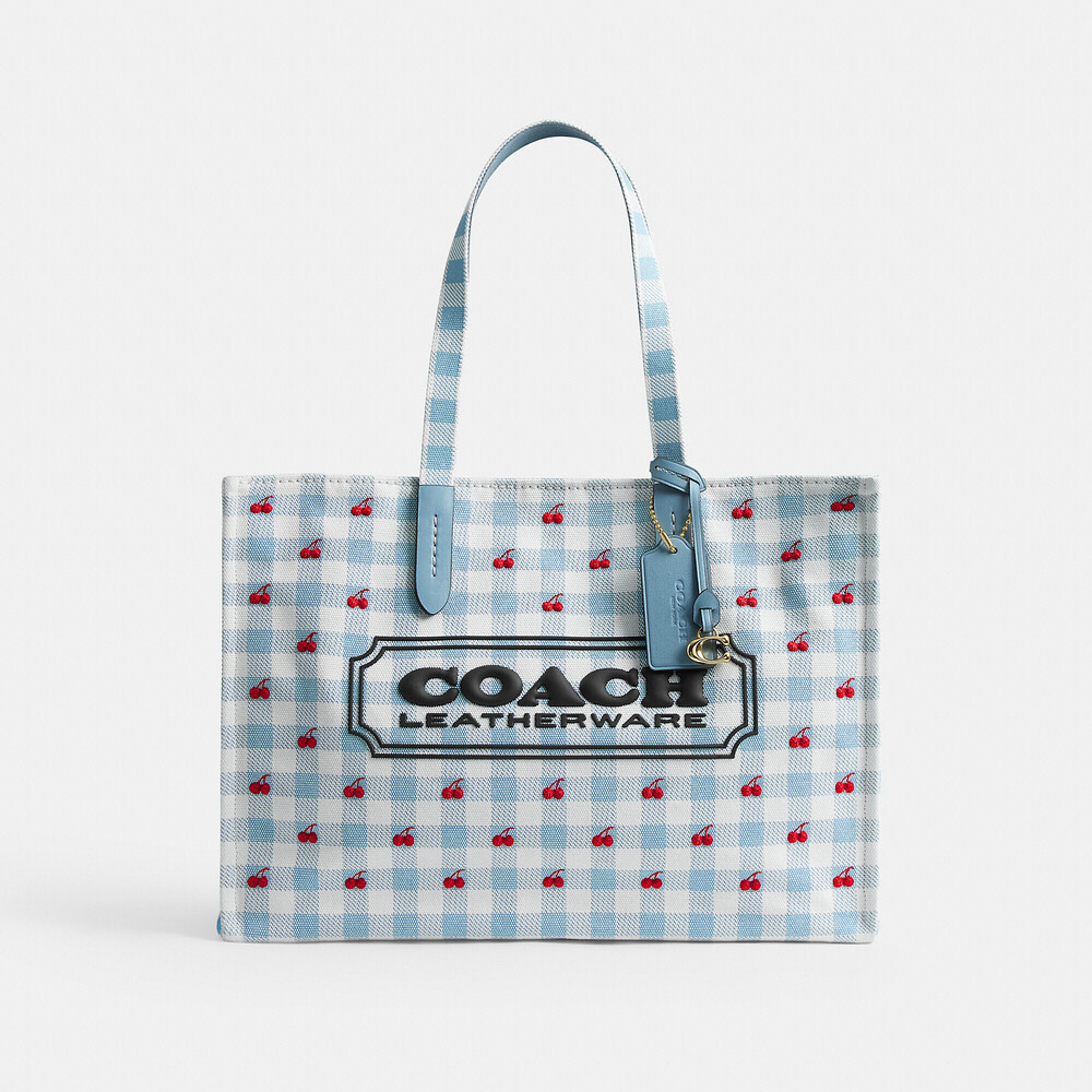 Coach Outlet Tote Bag With Gingham Print